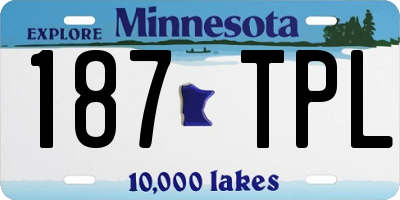 MN license plate 187TPL