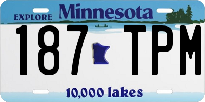 MN license plate 187TPM