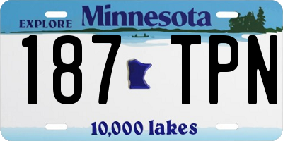 MN license plate 187TPN