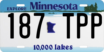 MN license plate 187TPP