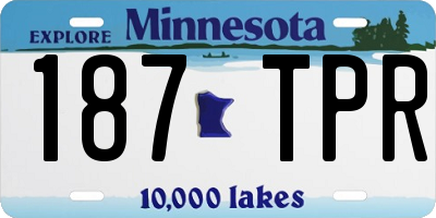 MN license plate 187TPR
