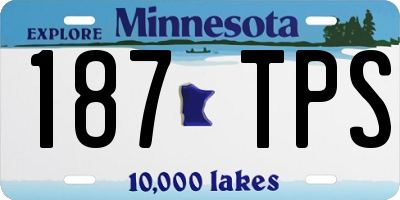 MN license plate 187TPS