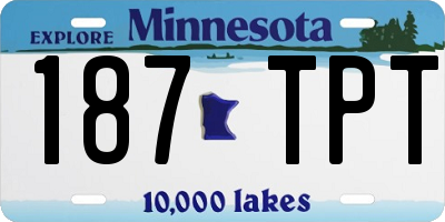 MN license plate 187TPT