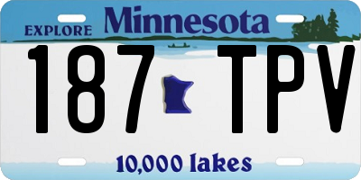 MN license plate 187TPV