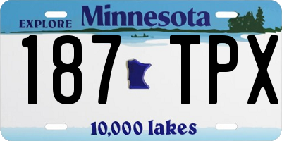 MN license plate 187TPX