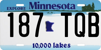 MN license plate 187TQB