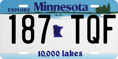 MN license plate 187TQF