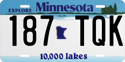 MN license plate 187TQK