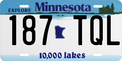 MN license plate 187TQL