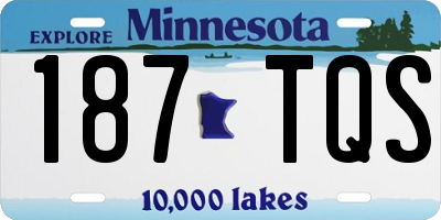 MN license plate 187TQS