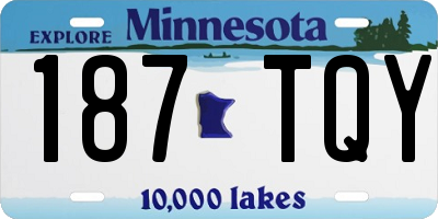 MN license plate 187TQY