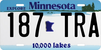 MN license plate 187TRA