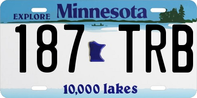 MN license plate 187TRB