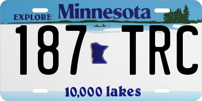 MN license plate 187TRC