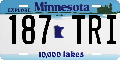 MN license plate 187TRI