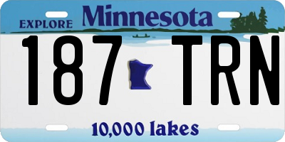 MN license plate 187TRN