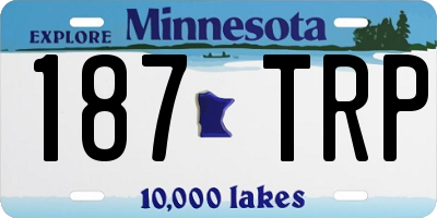 MN license plate 187TRP