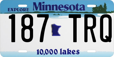 MN license plate 187TRQ