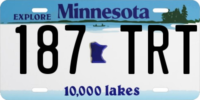 MN license plate 187TRT