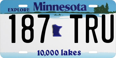MN license plate 187TRU