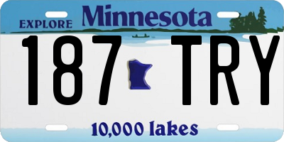 MN license plate 187TRY