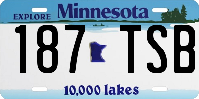 MN license plate 187TSB