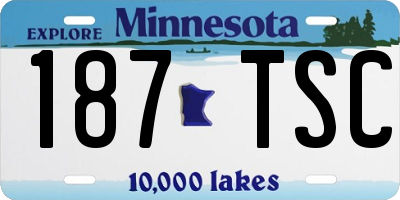 MN license plate 187TSC