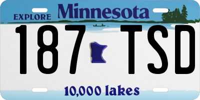 MN license plate 187TSD