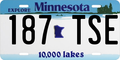 MN license plate 187TSE