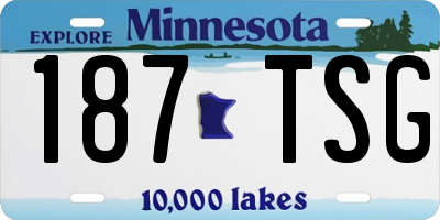 MN license plate 187TSG
