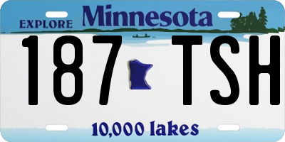 MN license plate 187TSH
