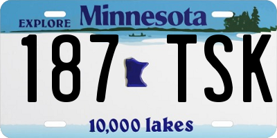 MN license plate 187TSK