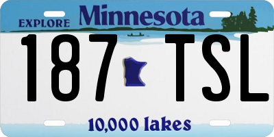 MN license plate 187TSL
