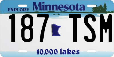 MN license plate 187TSM