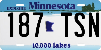 MN license plate 187TSN