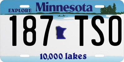 MN license plate 187TSO