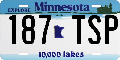 MN license plate 187TSP
