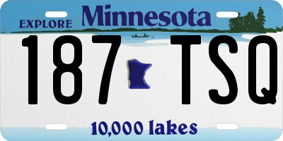 MN license plate 187TSQ