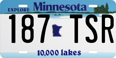 MN license plate 187TSR