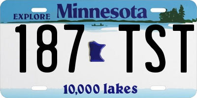 MN license plate 187TST