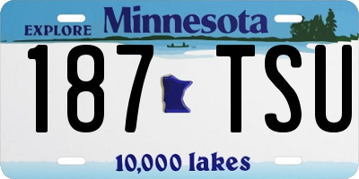 MN license plate 187TSU