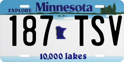 MN license plate 187TSV