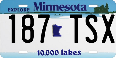MN license plate 187TSX