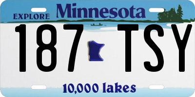 MN license plate 187TSY