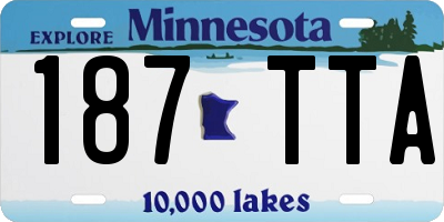 MN license plate 187TTA