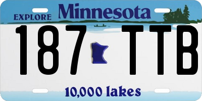 MN license plate 187TTB