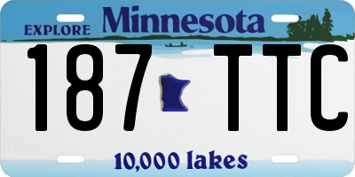 MN license plate 187TTC