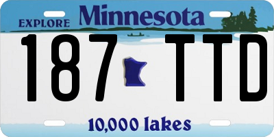 MN license plate 187TTD