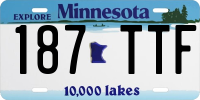 MN license plate 187TTF