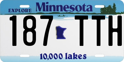 MN license plate 187TTH
